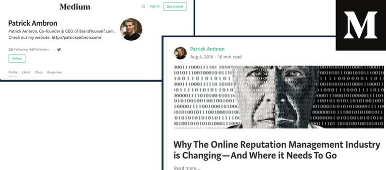 Medium third party placement Medium third party brand placement example screenshot
